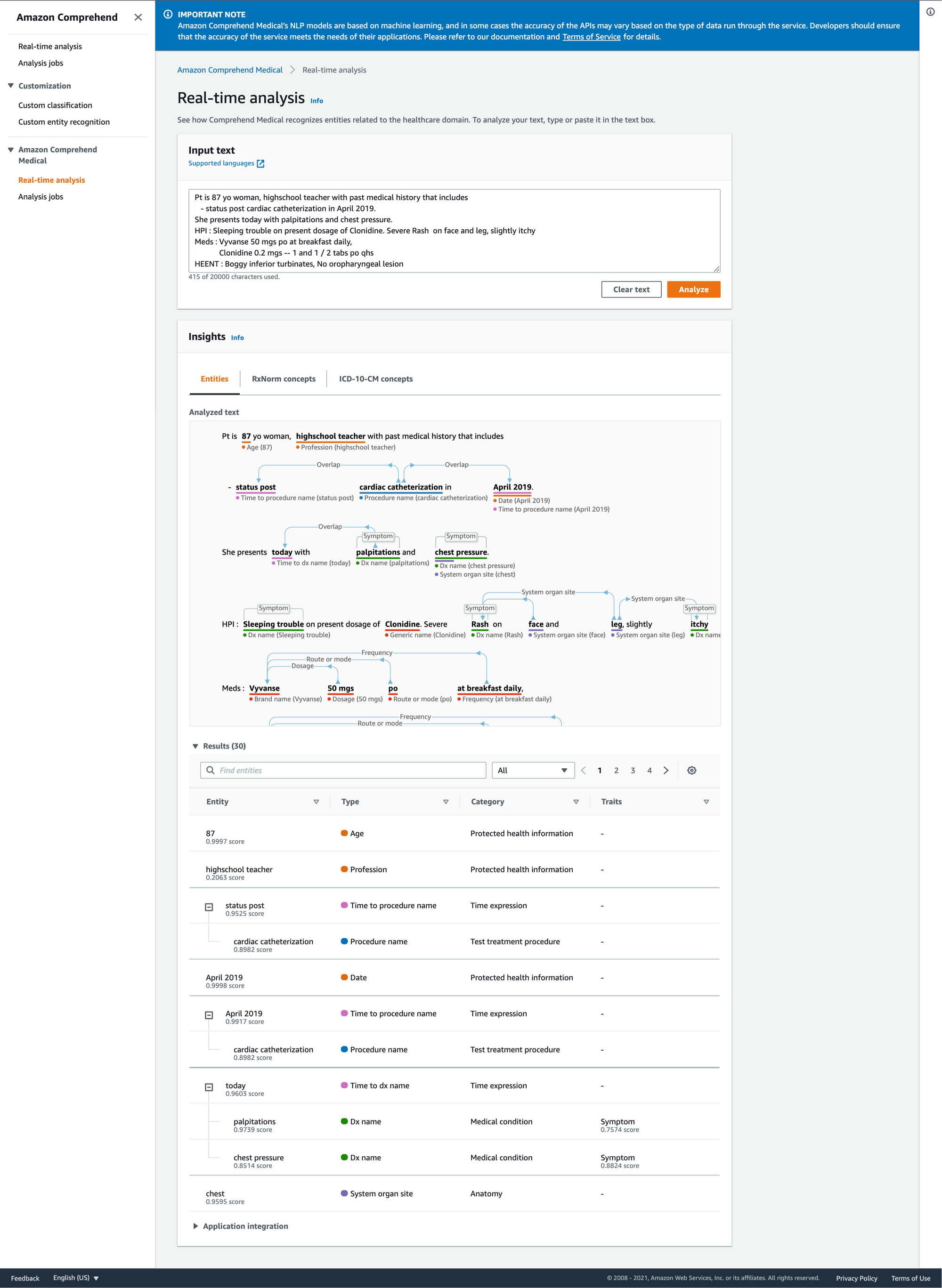 Build an AWS Medical Comprehend "AI" Patient Facing FHIR App